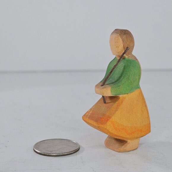 Vintage Ostheimer Goose Girl Wood Carving Germany - Picture 8 of 8